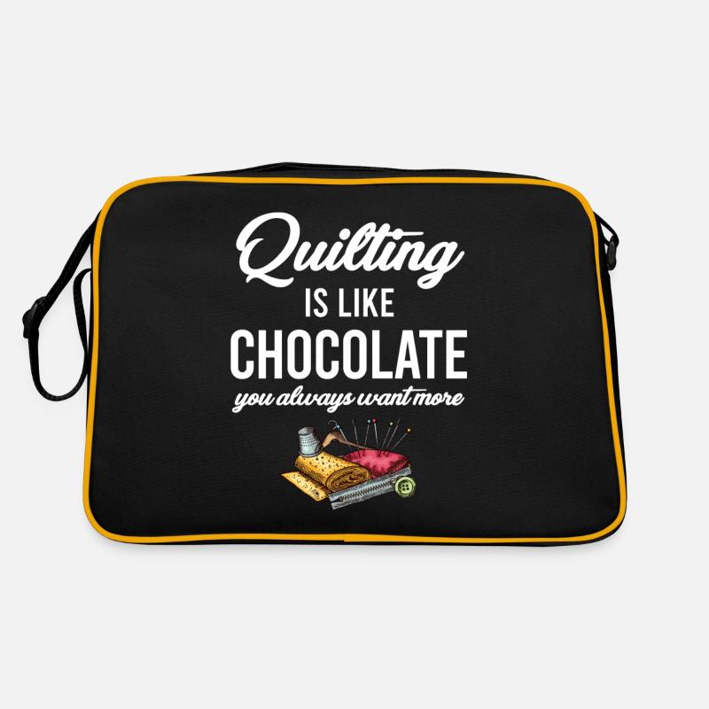 Quilten Ist Wie Schokolade, Du Willst Immer Mehr Retro Tasche