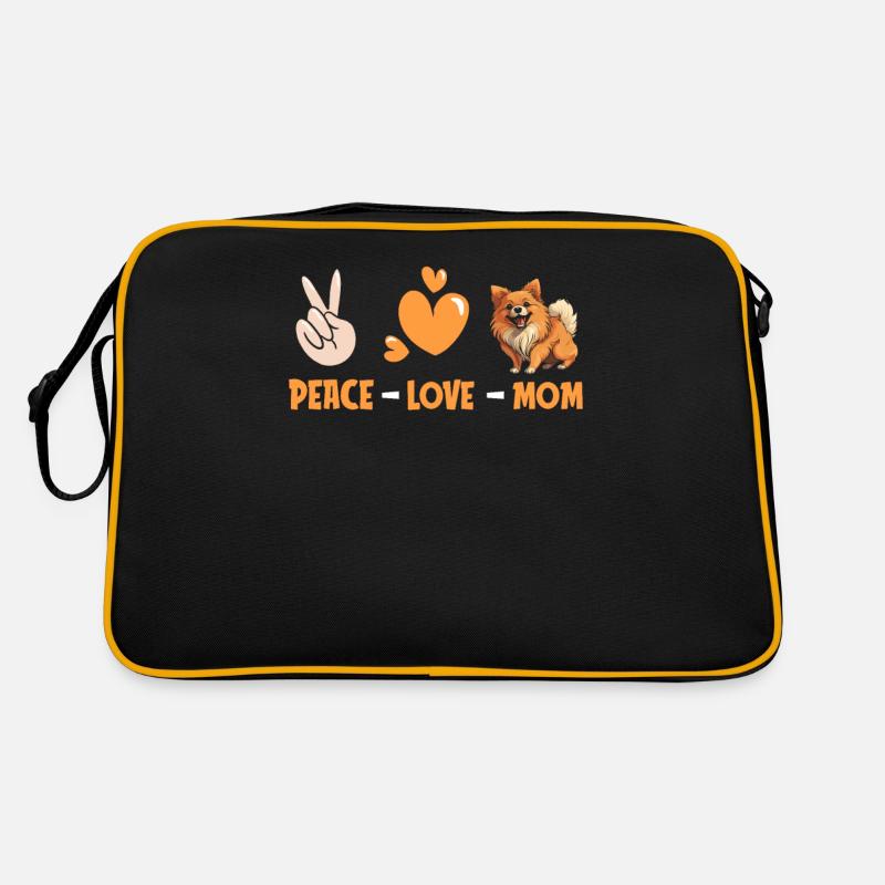 Maman de chien d’amour de paix de Poméranie Sac Retro