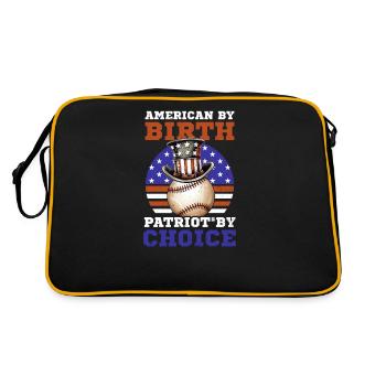 4. Juli Baseball Amerikanischer Patriot - Retro Tasche - Schwarz/Gold - Hinten