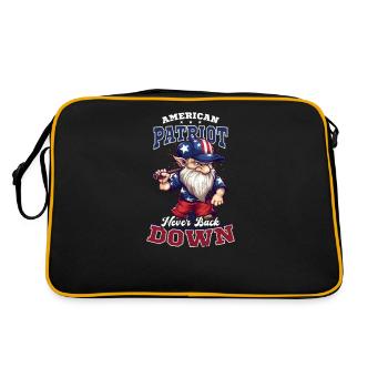 4. Juli Baseball American Patriot macht Rückzieher - Retro Tasche - Schwarz/Gold - Hinten