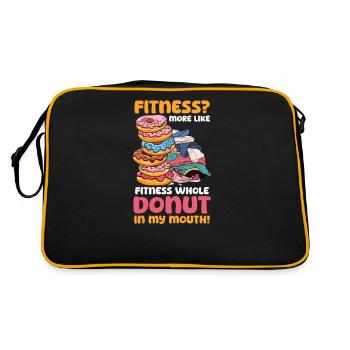 Donut Lover Fitness Donut entier dans ma bouche ! - Sac Retro - noir/or - Dos