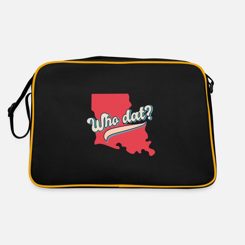 Louisiana Pride Who Dat Rot Silhouette Jubel Retro Tasche