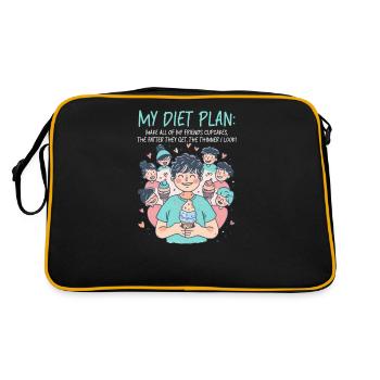 Amateur de crème glacée Amis plus gros minceur moi - Sac Retro - noir/or - Dos