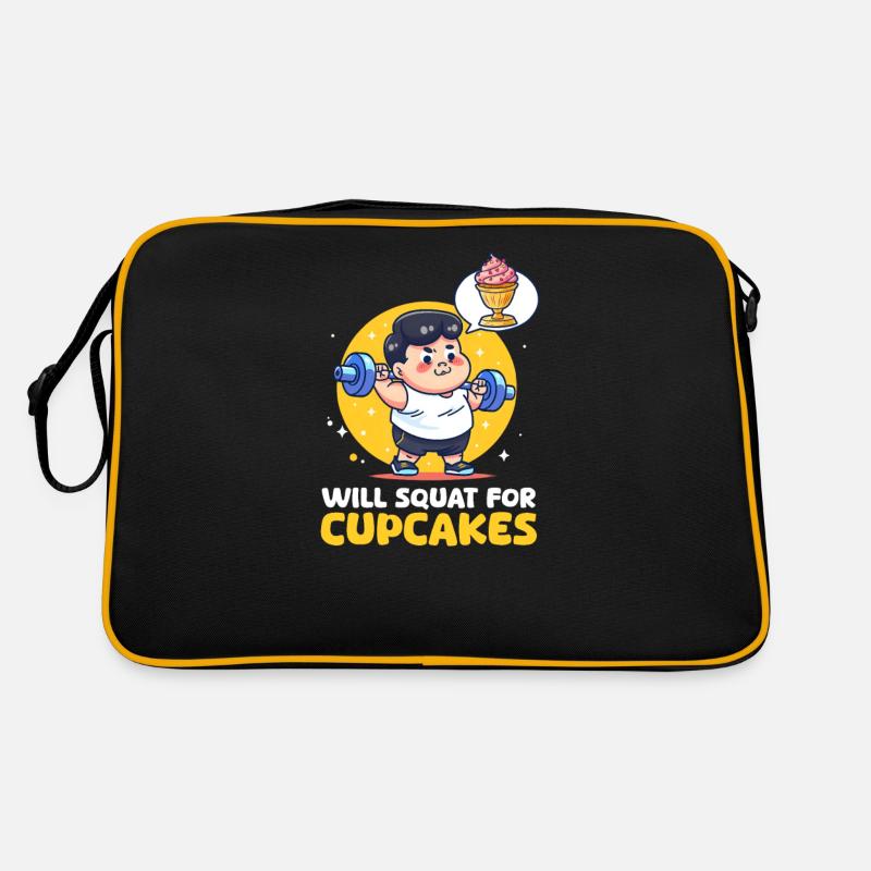 Cupcake Lover Will Squat for Cupcakes Retro Bag