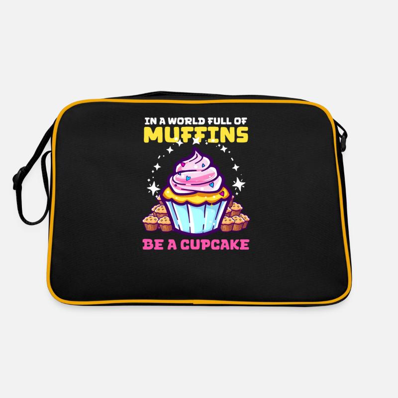 Cupcake Lover In World Full of Muffins, Be Cupcake Retro Bag