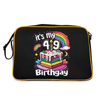 It's my birthgay birth-gay lgbt gay - Retro Bag - black/gold - Back