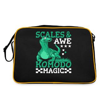 Shed Komodo Dragon Owner Wildlife - Retro Bag - black/gold - Back