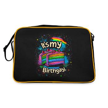 It's my birthgay birth-gay lgbt gay - Retro Bag - black/gold - Back