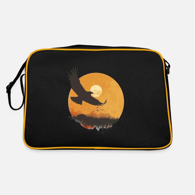 Majestic eagle in sunset Retro Bag