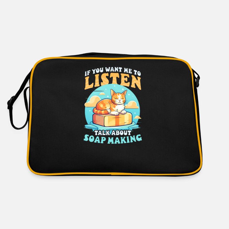 Seife machen Willst ich zuhören reden Seife machen Retro Tasche