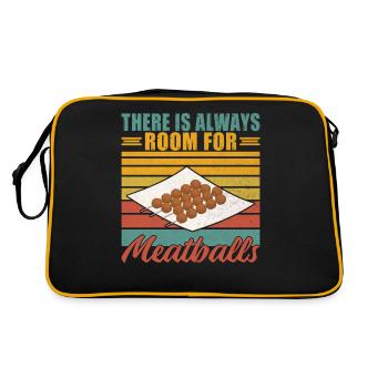 Cadeaux pour les amateurs de boulettes de viande - Sac Retro - noir/or - Dos