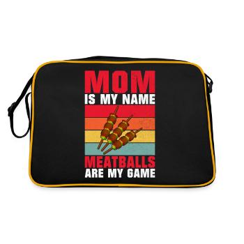 Cadeaux pour les amateurs de boulettes de viande - Sac Retro - noir/or - Dos