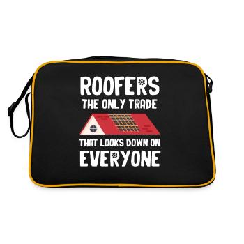 Roofers are the only trade that is based on - Retro Bag - black/gold - Back