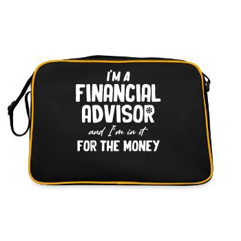 Je suis conseiller financier et je suis ici pour la - Sac Retro - noir/or - Dos