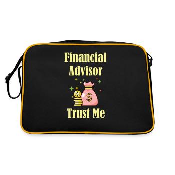 Finanzberater Trust Me Buchhalter Steuersaison - Retro Tasche - Schwarz/Gold - Hinten