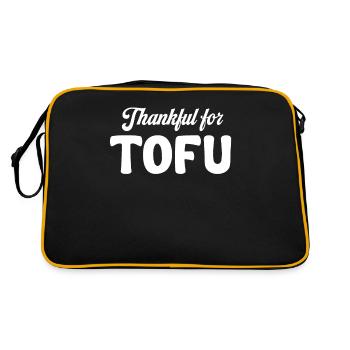Reconnaissant pour le tofu Tempeh Végétarien asiatique Brocoli - Sac Retro - noir/or - Dos