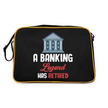 Eine Banklegende Ist In Den Ruhestand Gegangen - Retro Tasche - Schwarz/Gold - Hinten