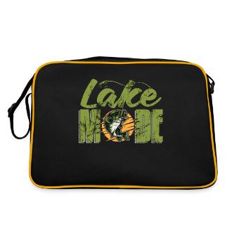 Bass Fishing Lake Mode Pêche à la mouche Bass Fisherman - Sac Retro - noir/or - Dos