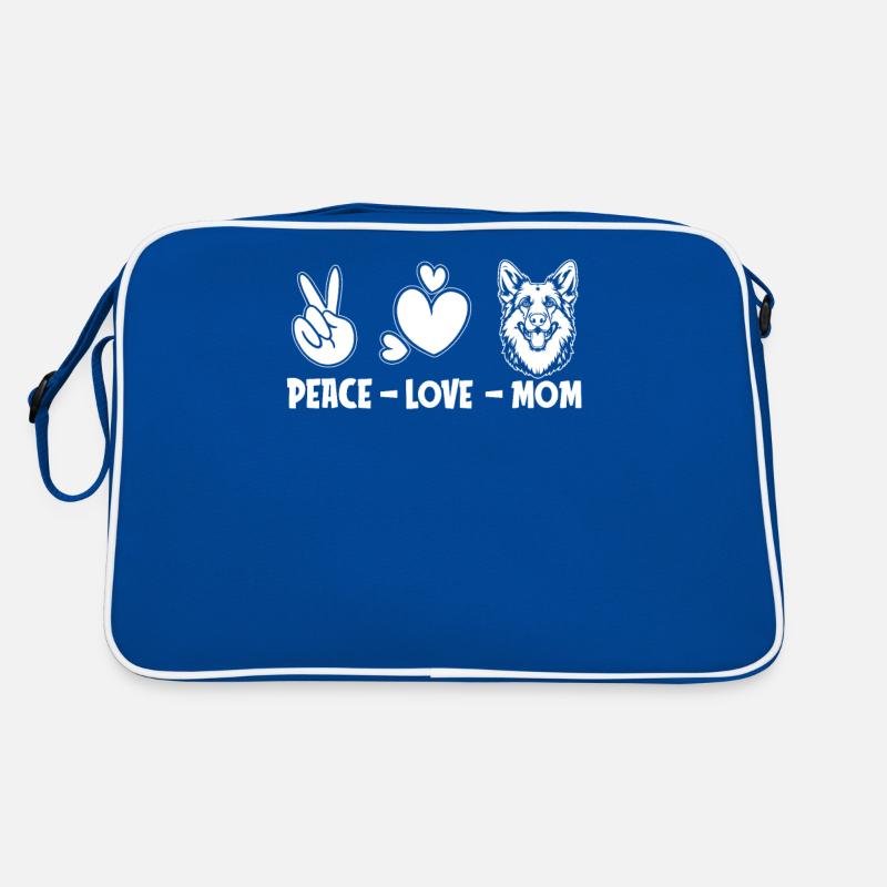 German Shepherd Peace Love Dog Mom Retro Bag