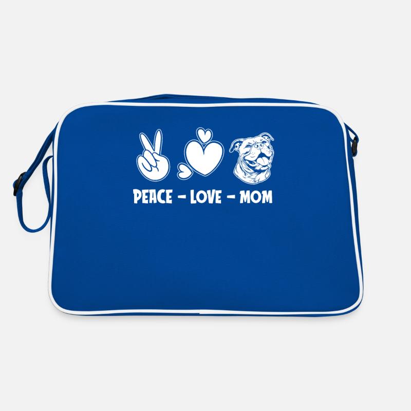 American Bully Peace Love Chien Maman Sac Retro