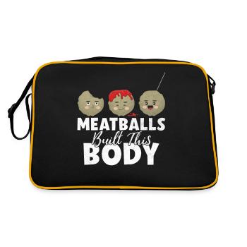 Cadeaux pour les amateurs de boulettes de viande - Sac Retro - noir/or - Dos