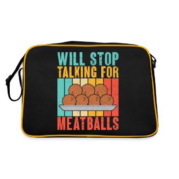 Cadeaux pour les amateurs de boulettes de viande - Sac Retro - noir/or - Dos