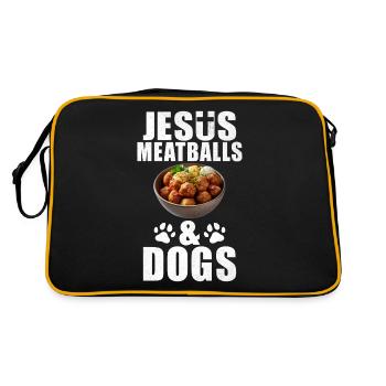 Cadeaux pour les amateurs de boulettes de viande - Sac Retro - noir/or - Dos