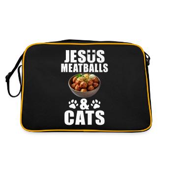 Cadeaux pour les amateurs de boulettes de viande - Sac Retro - noir/or - Dos
