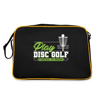 Play Disc Golf - Retro Tasche - Schwarz/Gold - Hinten