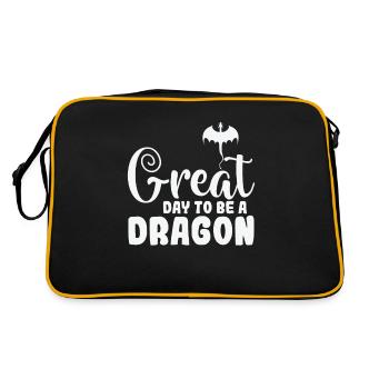 Grand jour pour être un dragon Drache - Sac Retro - noir/or - Dos