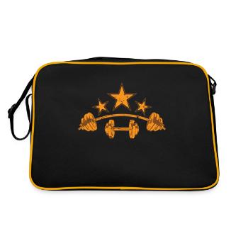 Fitness with dumbbells - Retro Bag - black/gold - Back