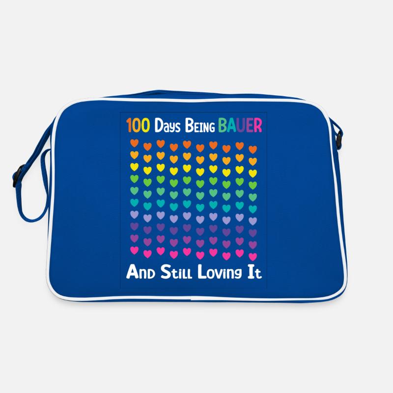Colorful Heart Pattern Celebration 100 Bauer Retro Tasche