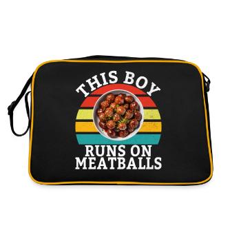 Cadeaux pour les amateurs de boulettes de viande - Sac Retro - noir/or - Dos