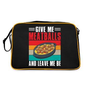 Cadeaux pour les amateurs de boulettes de viande - Sac Retro - noir/or - Dos