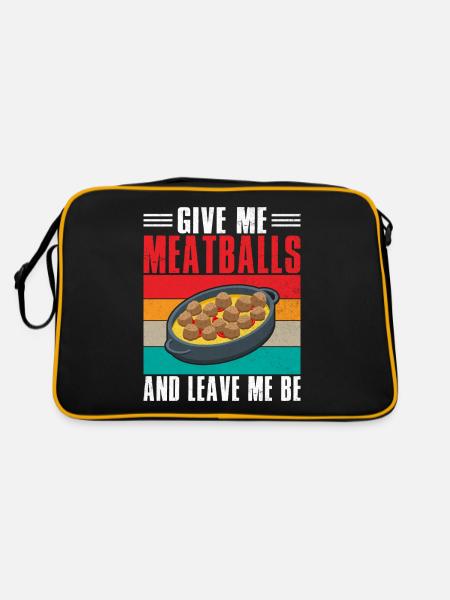 Cadeaux pour les amateurs de boulettes de viande - Sac Retro - noir/or - Dos
