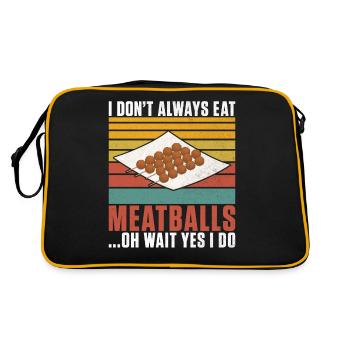 Cadeaux pour les amateurs de boulettes de viande - Sac Retro - noir/or - Dos