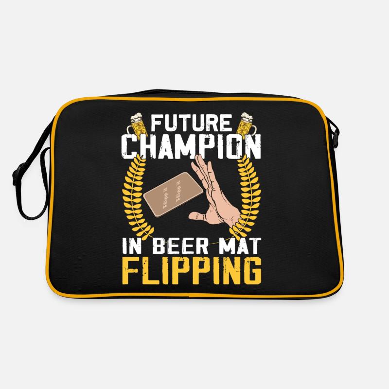 Bierdeckel Umdrehen Spiel Bier Retro Tasche