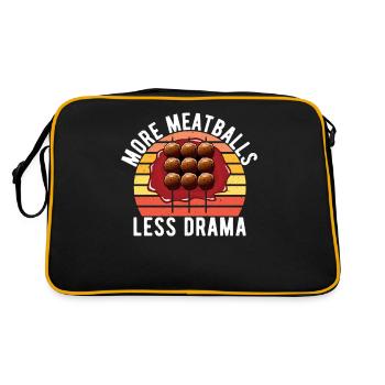Cadeaux pour les amateurs de boulettes de viande - Sac Retro - noir/or - Dos