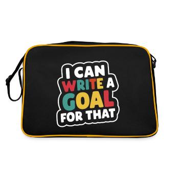 I Can Write A Goal For That 9 - Retro Bag - black/gold - Back