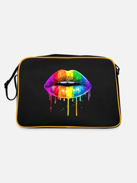 Birthday Birthgay Birth-gay Lgbt Gay - Retro Bag - black/gold - Back