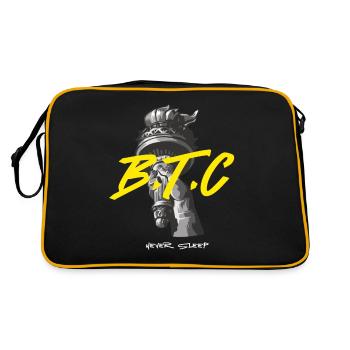 Bitcoin Never Sleeps Bitcoin Btc Crypto Currency - Retro Bag - black/gold - Back
