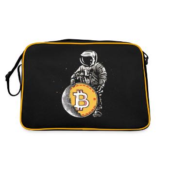 Bitcoin Never Sleeps Bitcoin Btc Crypto Currency - Retro Bag - black/gold - Back