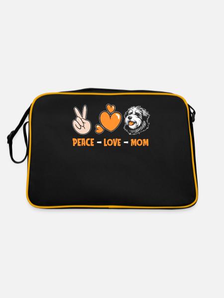 Old English Shepherd Bobtail - Retro Bag - black/gold - Back