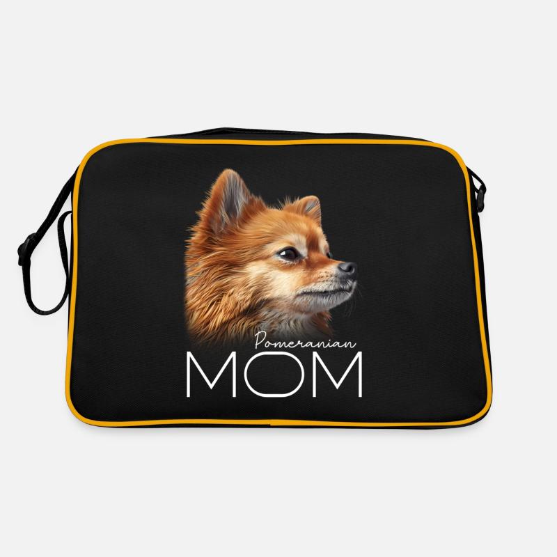 Pomeranian Mama Retro Tasche