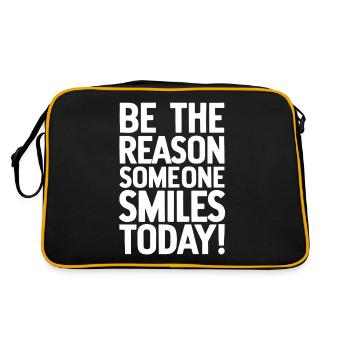Be the reason for a smile today - Retro Bag - black/gold - Back