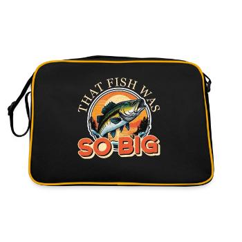 pêche à l’achigan que le poisson était si gros achigan à grande bouche - Sac Retro - noir/or - Dos