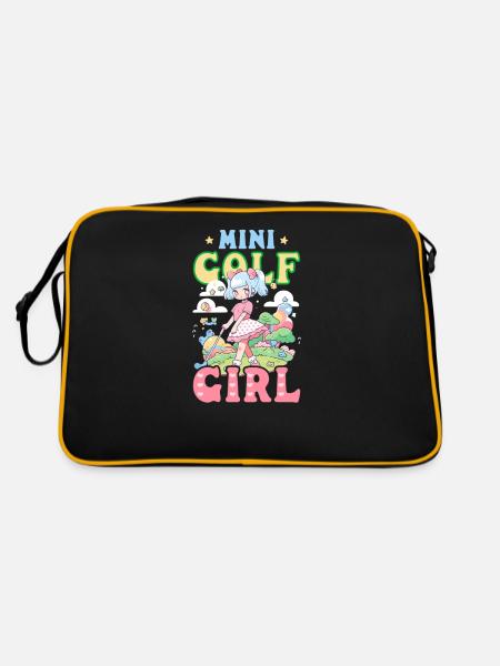 Fille de golf - Sac Retro - noir/or - Dos