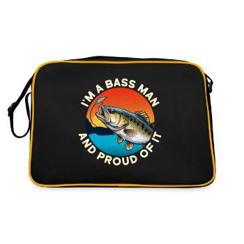 Pêche à l’achigan Je suis un homme de bar et fier du pêcheur - Sac Retro - noir/or - Dos