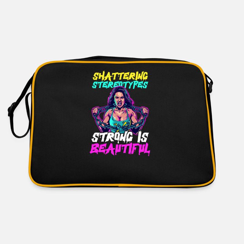 Female Bodybuilder Shattering Stereotypes Strong Retro Bag