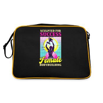 Bodybuilder féminin sculpté pour le succès - Sac Retro - noir/or - Dos